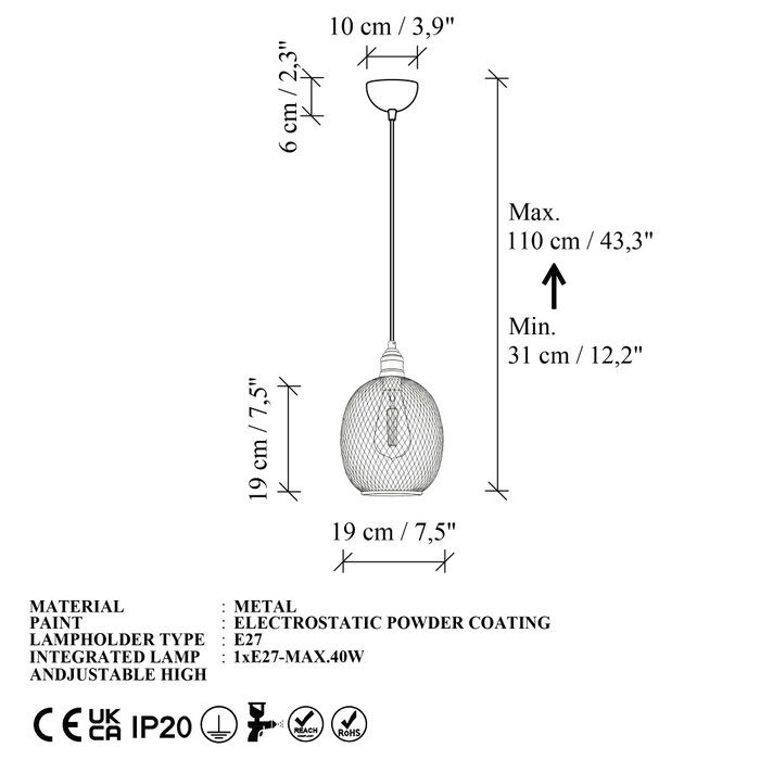 Opviq Lámpara de Araña de Metal Dorado con Altura Ajustable Opviq Lámpara de Araña de Metal Dorado con Altura Ajustable